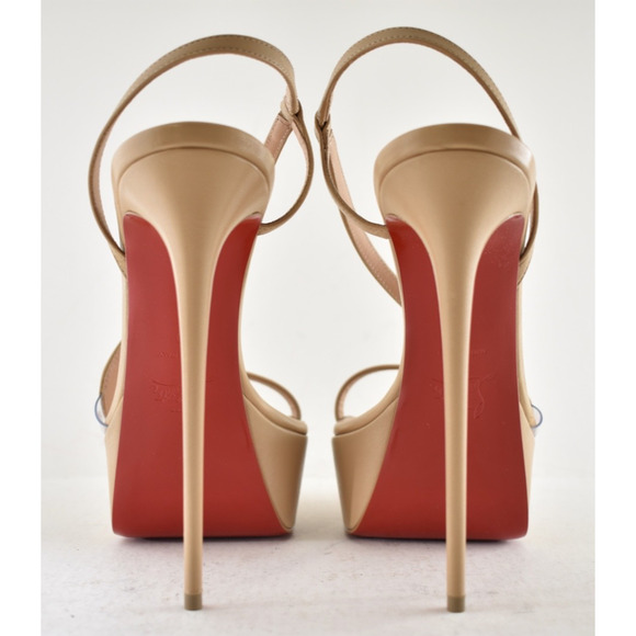 Christian Louboutin Rosalie Alta 150 Blush Nude Kid Platform Sandal Heel Pump 40 - Picture 13 of 14